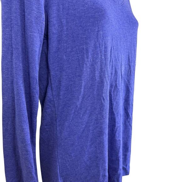 Eddie Bauer Violet V-Neck Favorites Long Sleeve Tee T Shirt Cotton Blend NWT P L - Picture 3 of 16